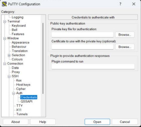SSH › Auth › Credentials