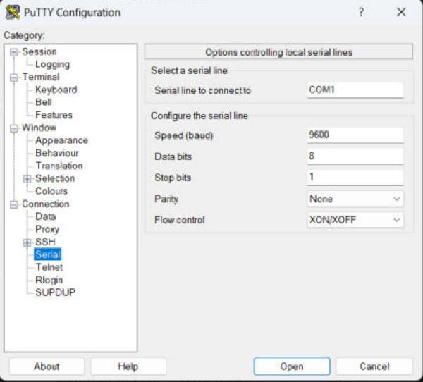 Connection › Serial
