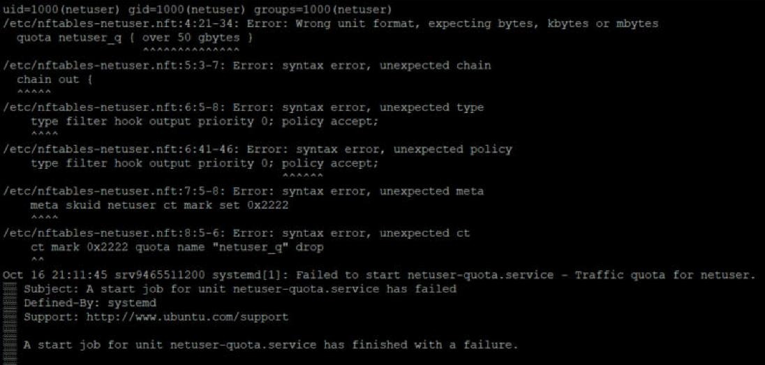 nft -c -f — بررسی فایل قوانین