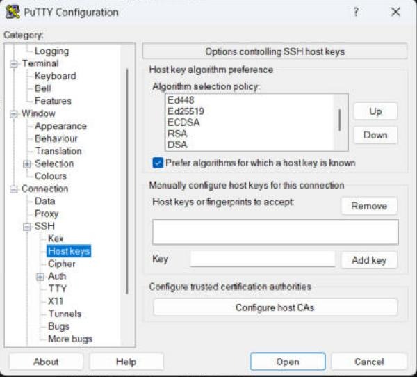 SSH › Host keys
